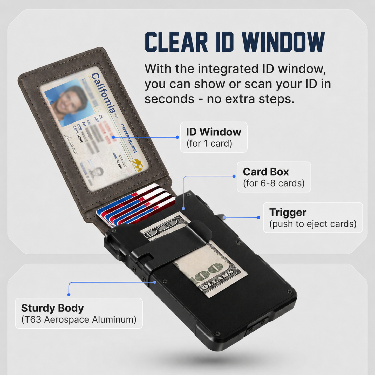 Adersene MagVault® Minimalist Wallet - Maximum Capacity. Minimal Footprint.