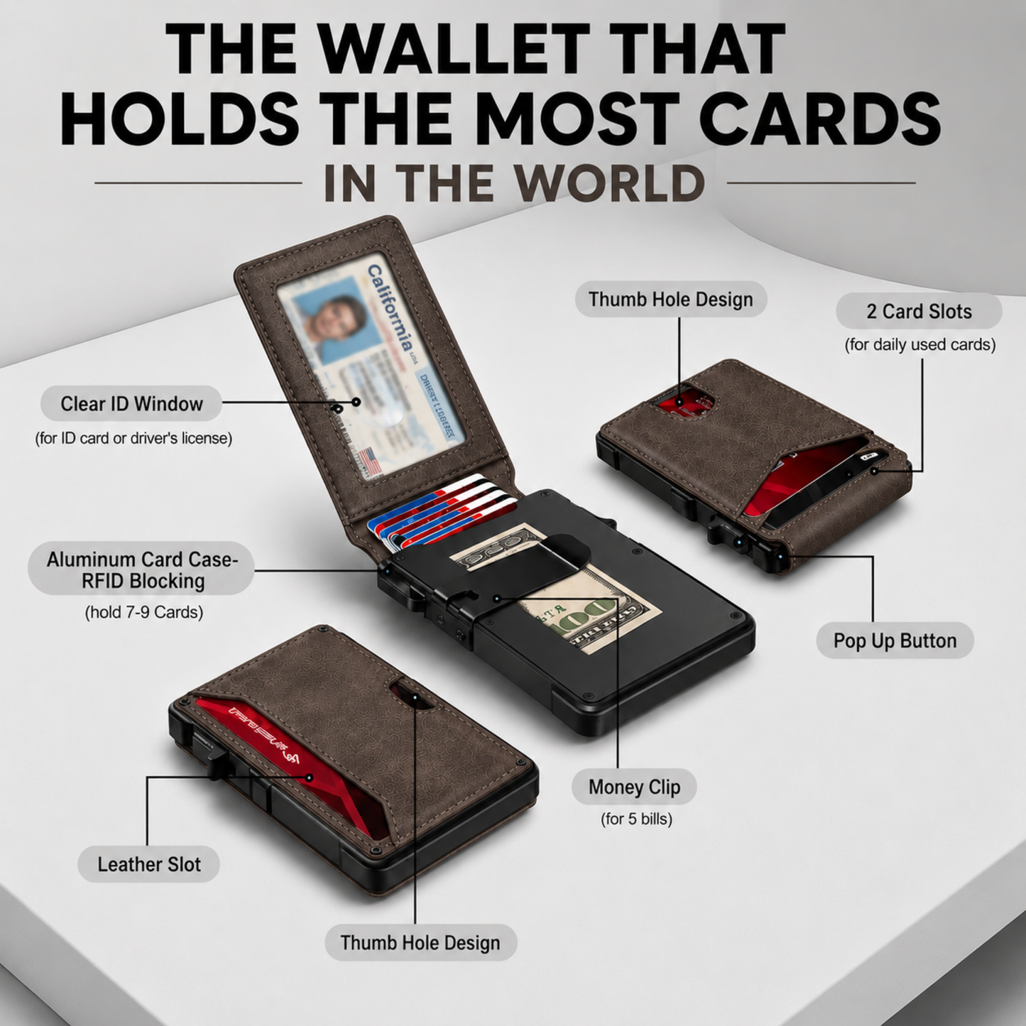 Adersene MagVault® Minimalist Wallet - Maximum Capacity. Minimal Footprint.